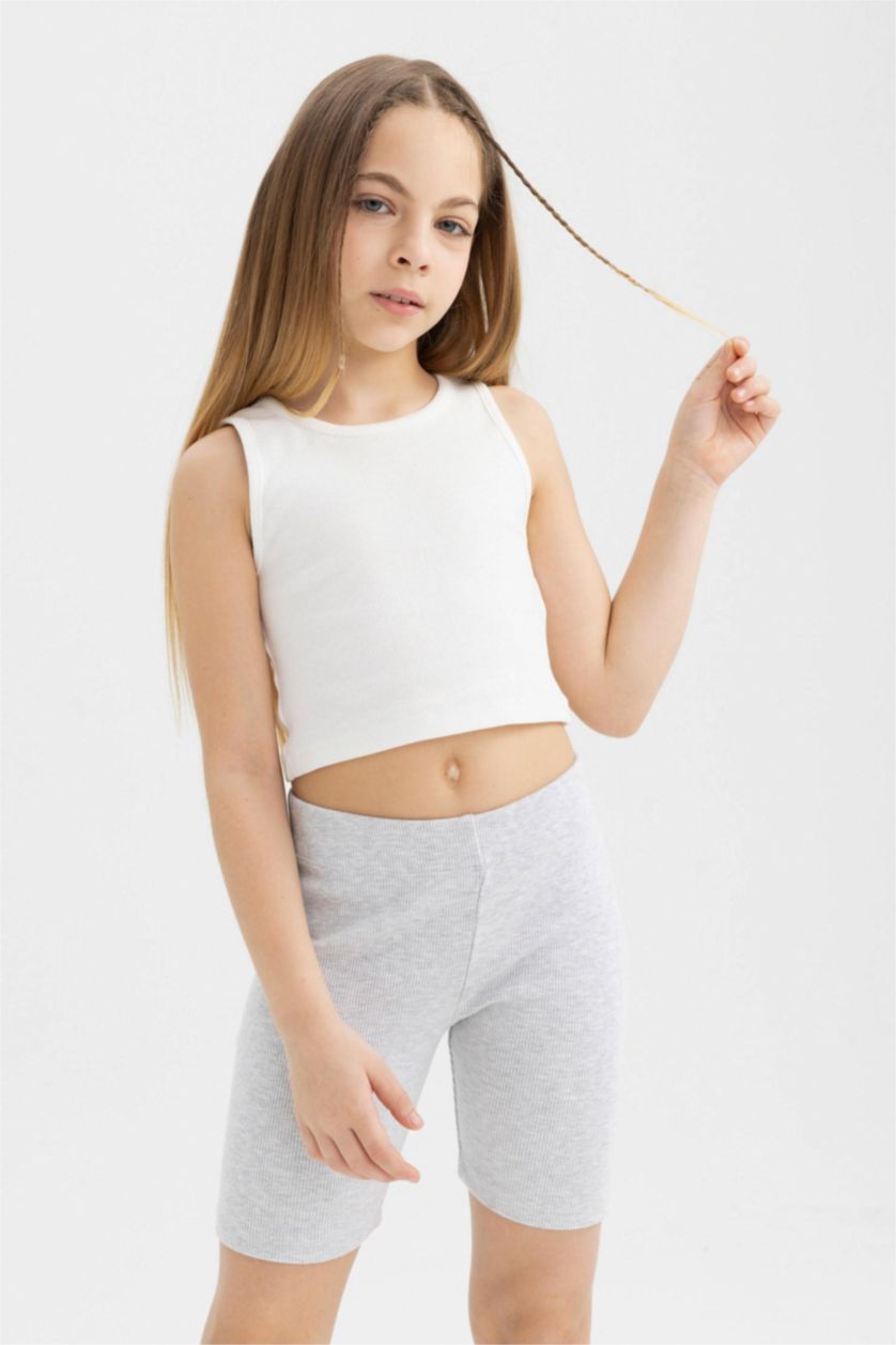 FILLES Gris Leggings à Camisole Biker pour Fille