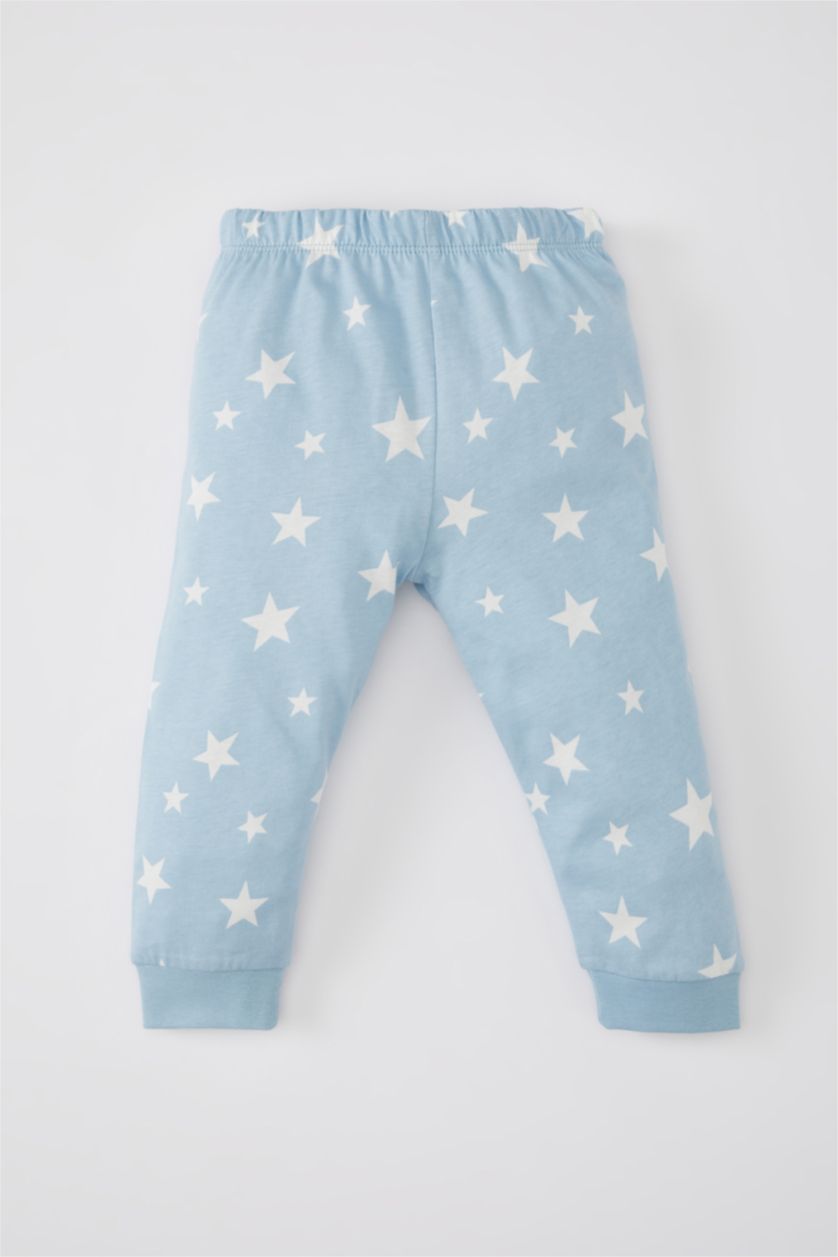 BABY BOY Blue Baby Boy Star Patterned Cotton 2 Piece Pajama Set