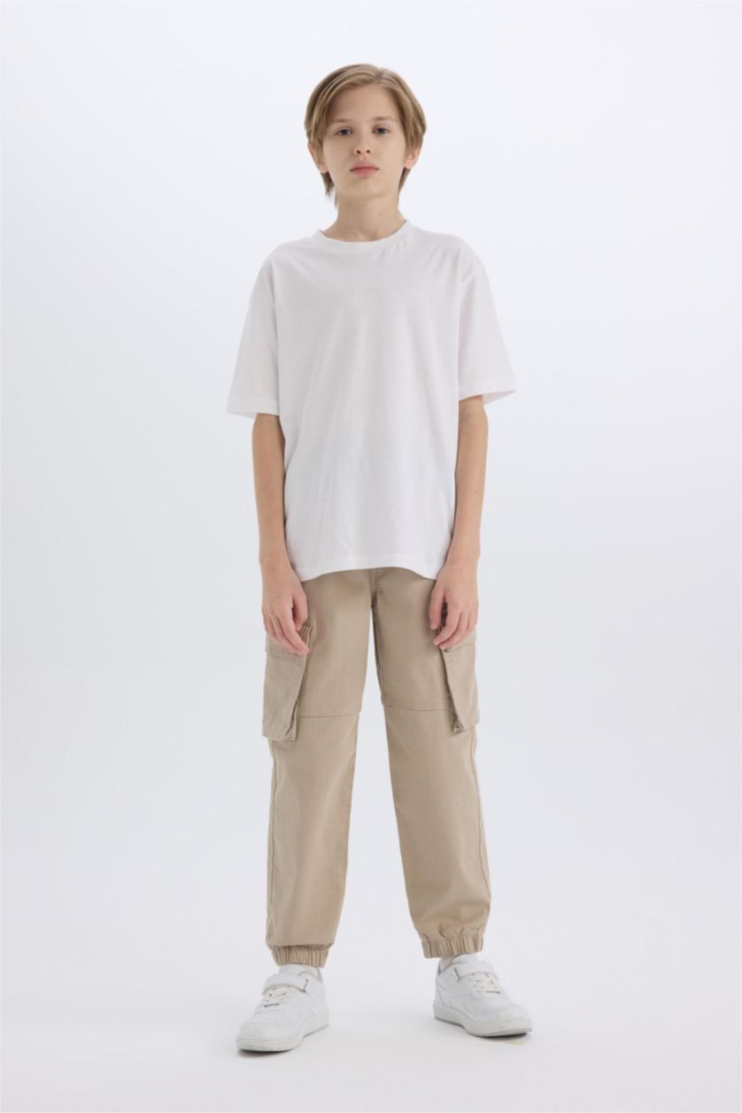 BOYS & TEENS Light Vison Boy Waist Tied Elastic Leg Jogger Cargo Pants