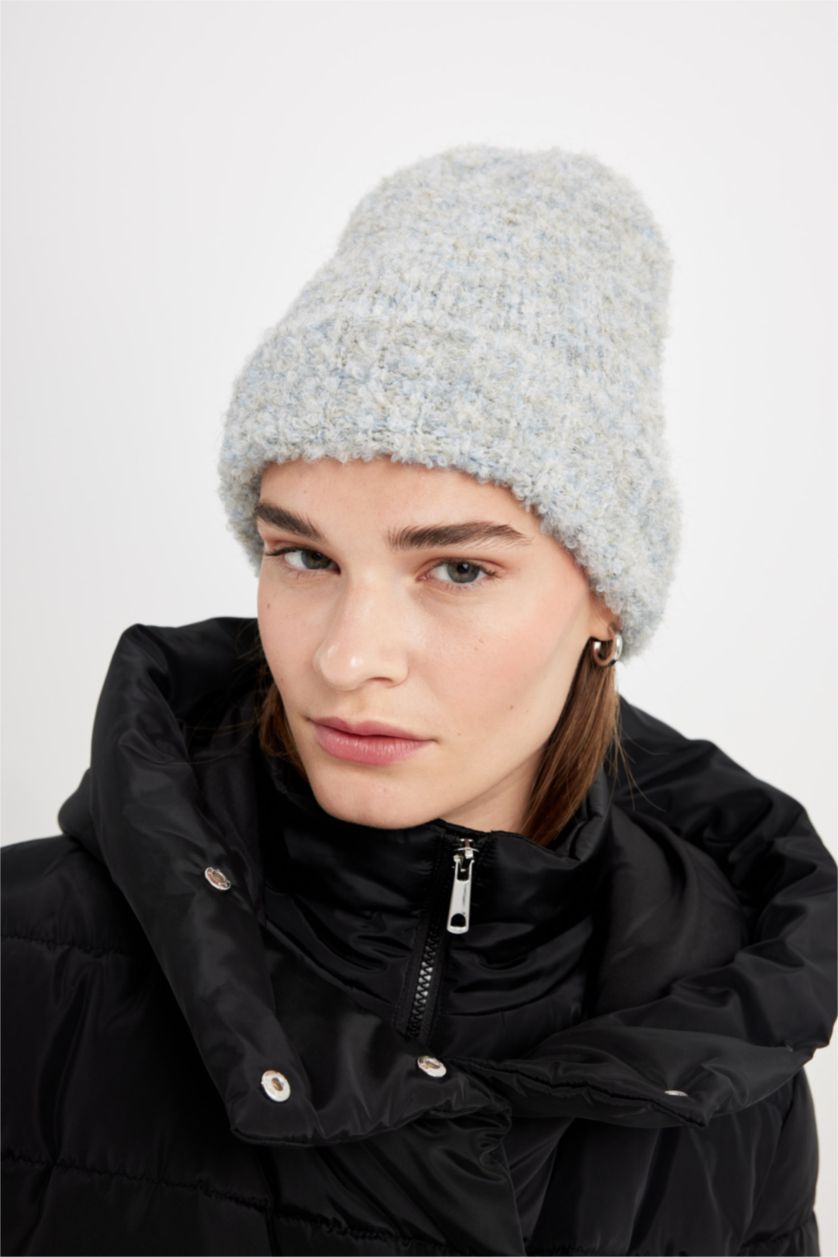 Kadın Mavi Kadın Pelüş Bere