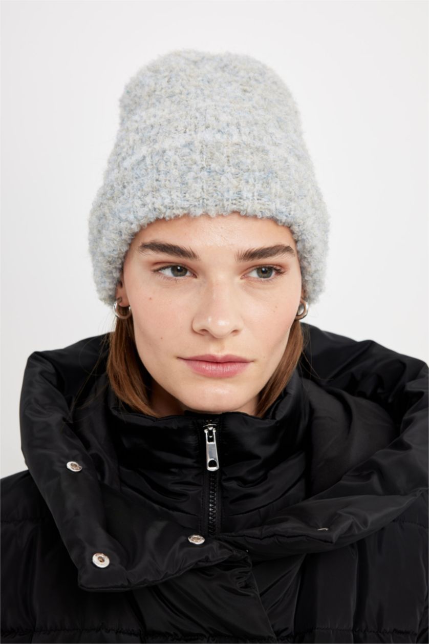 Kadın Mavi Kadın Pelüş Bere