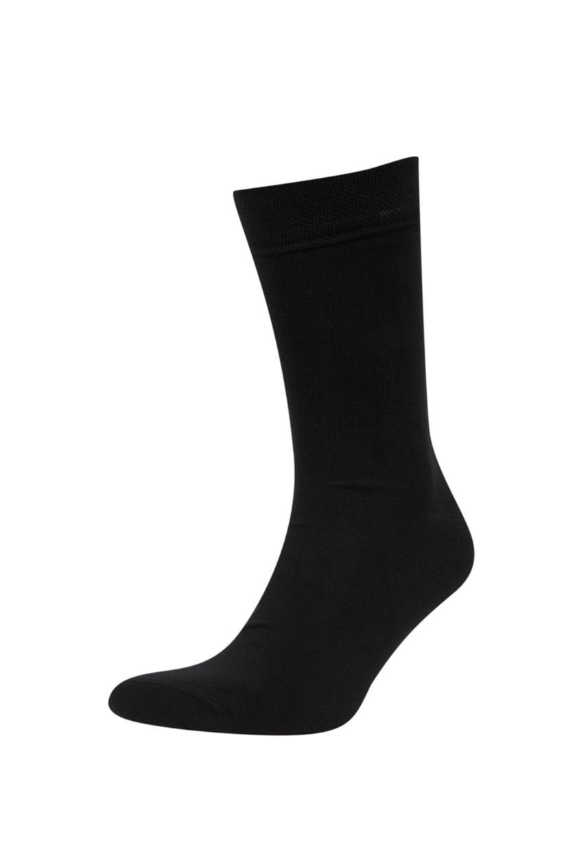 Erkek Siyah Erkek Dikişsiz 2'li Bambu Uzun Çorap
