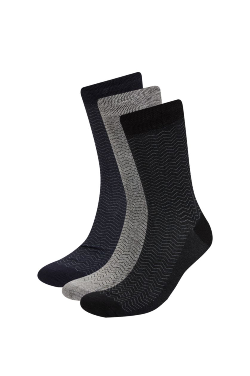 Erkek Karma Erkek Dikişsiz 3'lü Bambu Uzun Çorap