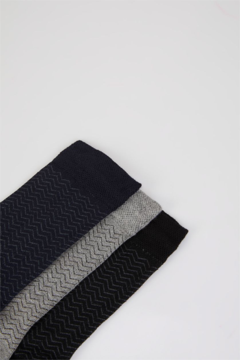 Erkek Karma Erkek Dikişsiz 3'lü Bambu Uzun Çorap