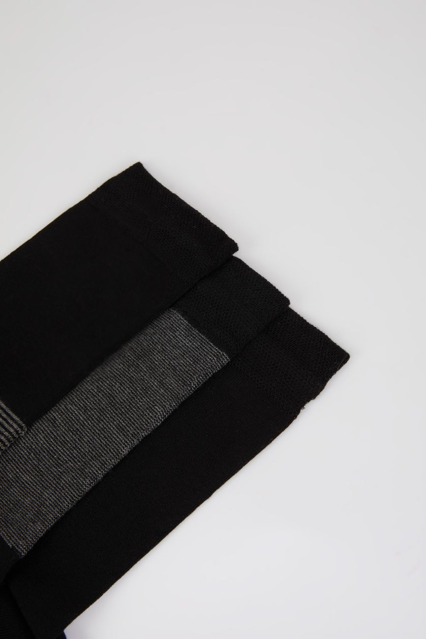 رجال أسود جوارب طويلة بامبو - 3 قطع