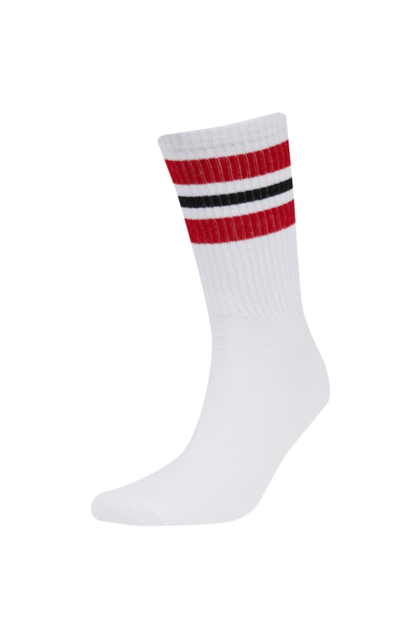 رجال أبيض (000) جوارب طويلة قطن من 3 قطع