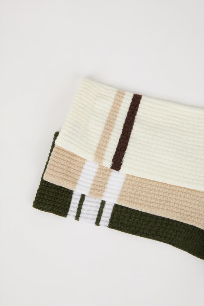 Erkek Karma Erkek Rahat Lastikli 3'lü Pamuklu Uzun Çorap