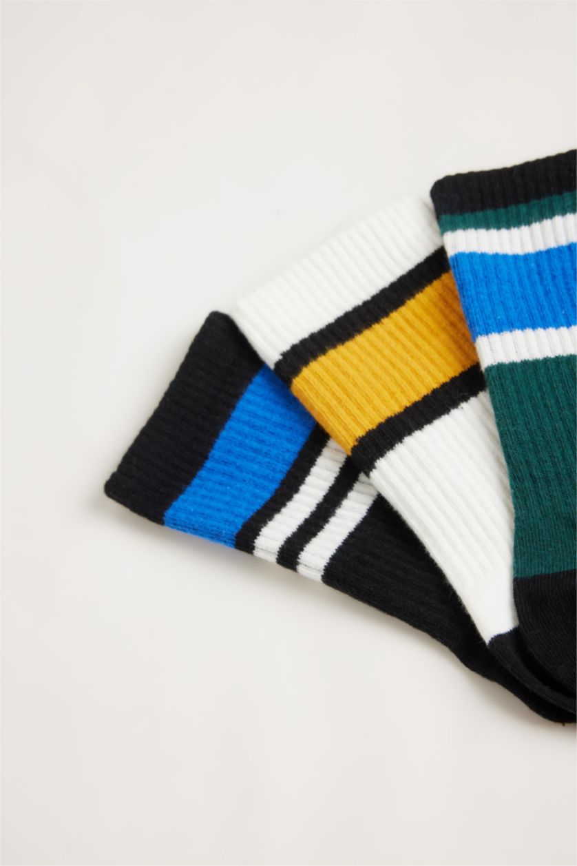 Мужчины Разноцветный Длинные носки из хлопка для мужчин, 3 пары