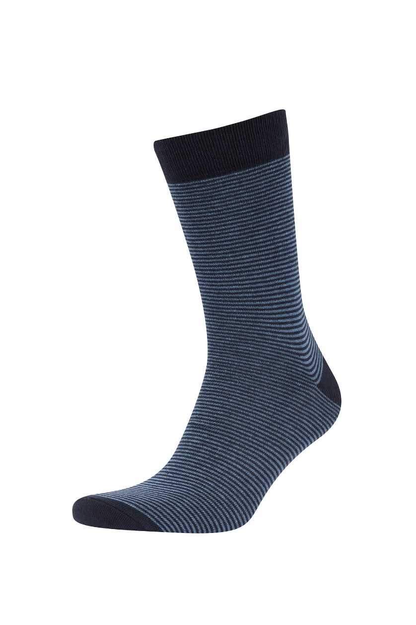 Мужчины Синий Длинные носки из хлопка для мужчин, 5, пар