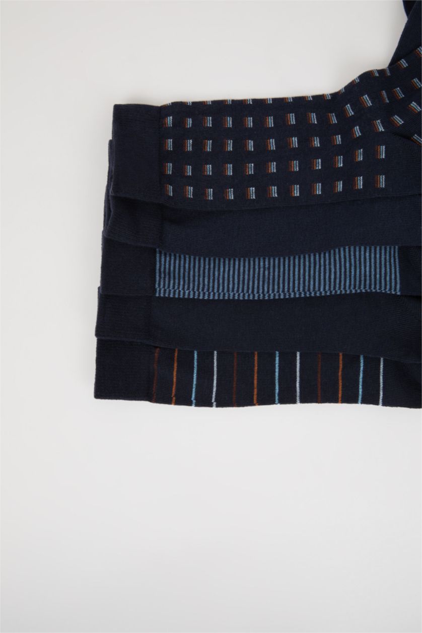 Мужчины Синий Длинные носки из хлопка для мужчин, 5, пар