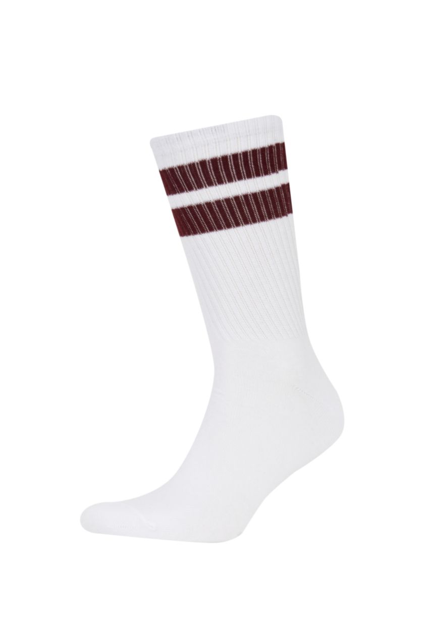 HOMME Blanc Lot de 5 paires de chaussettes longues en coton pour homme