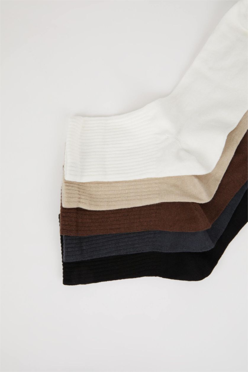 Erkek Vison Orta Erkek Rahat Lastikli 5'li Pamuklu Soket Çorap