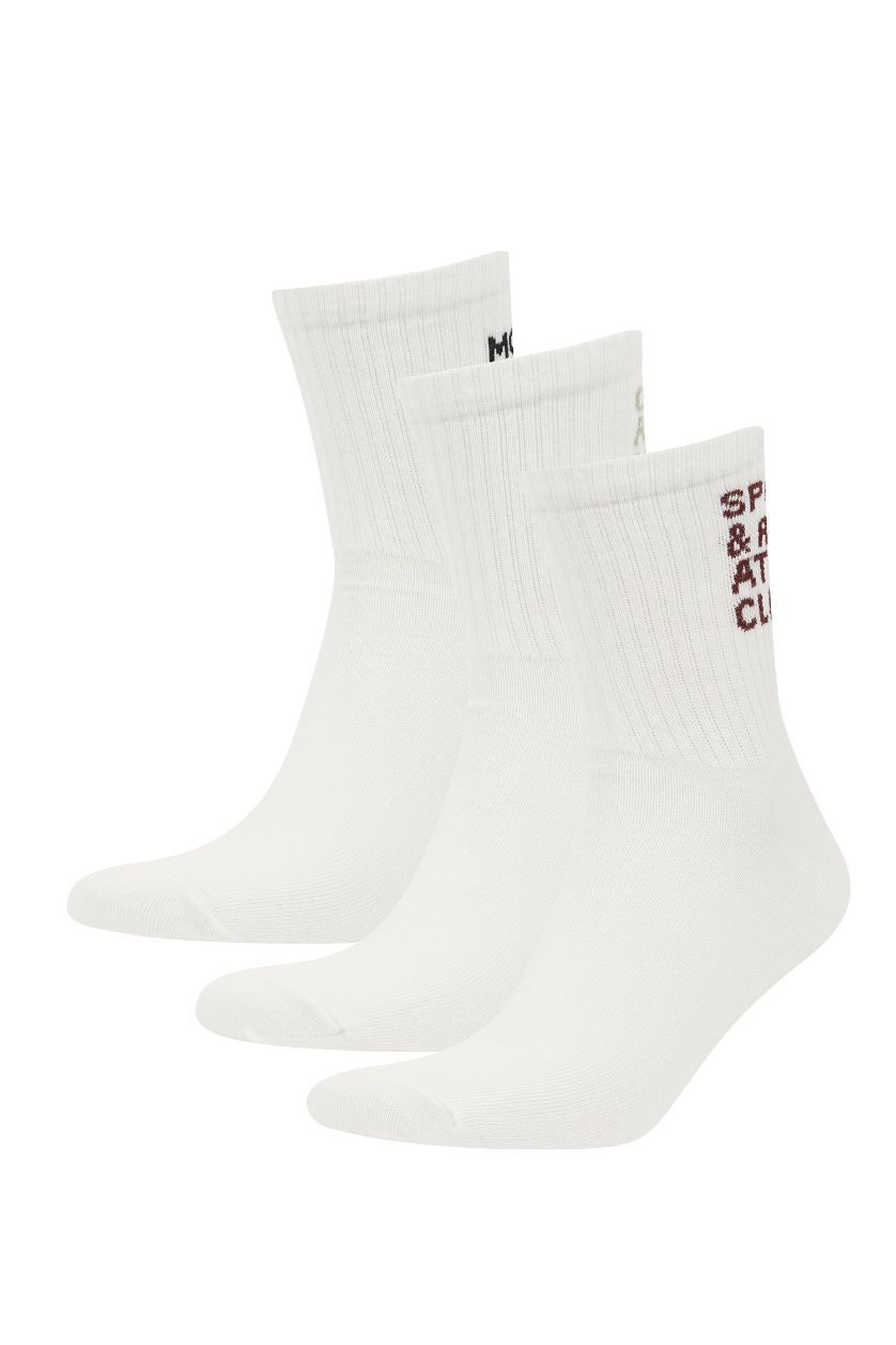 MAN White Man Slogan 3 piece Short Cotton Socks
