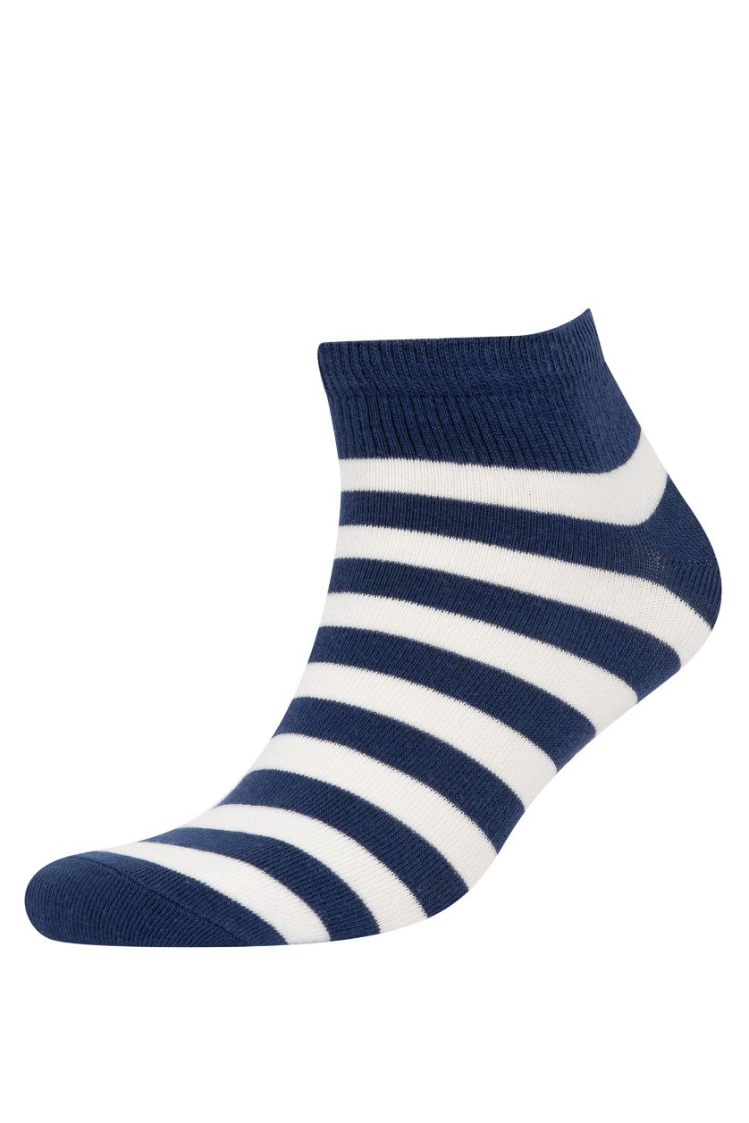 HOMME Karma Lot de 5 paires de chaussettes courtes en coton rayées pour Homme