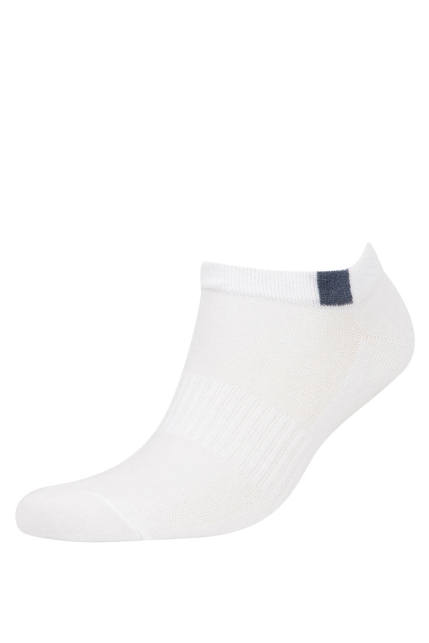 Erkek Beyaz Erkek 5'li Pamuklu Patik Çorap