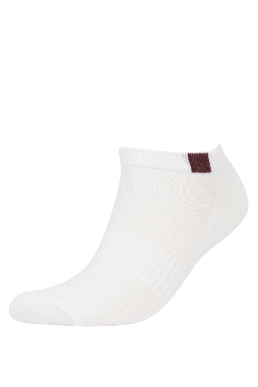 Erkek Beyaz Erkek 5'li Pamuklu Patik Çorap
