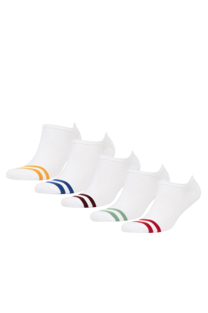 MAN White 5 Piece Cotton Step Socks
