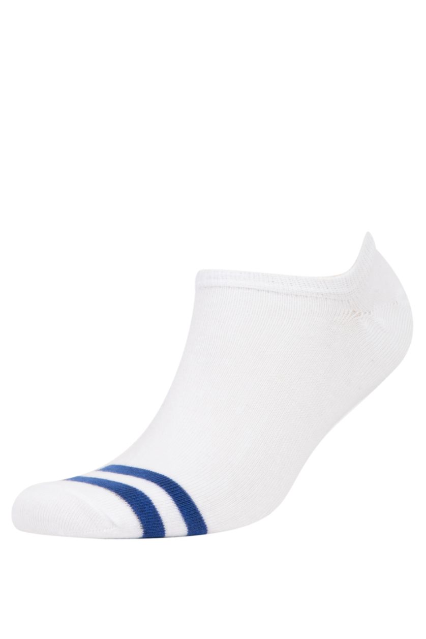 MAN White 5 Piece Cotton Step Socks