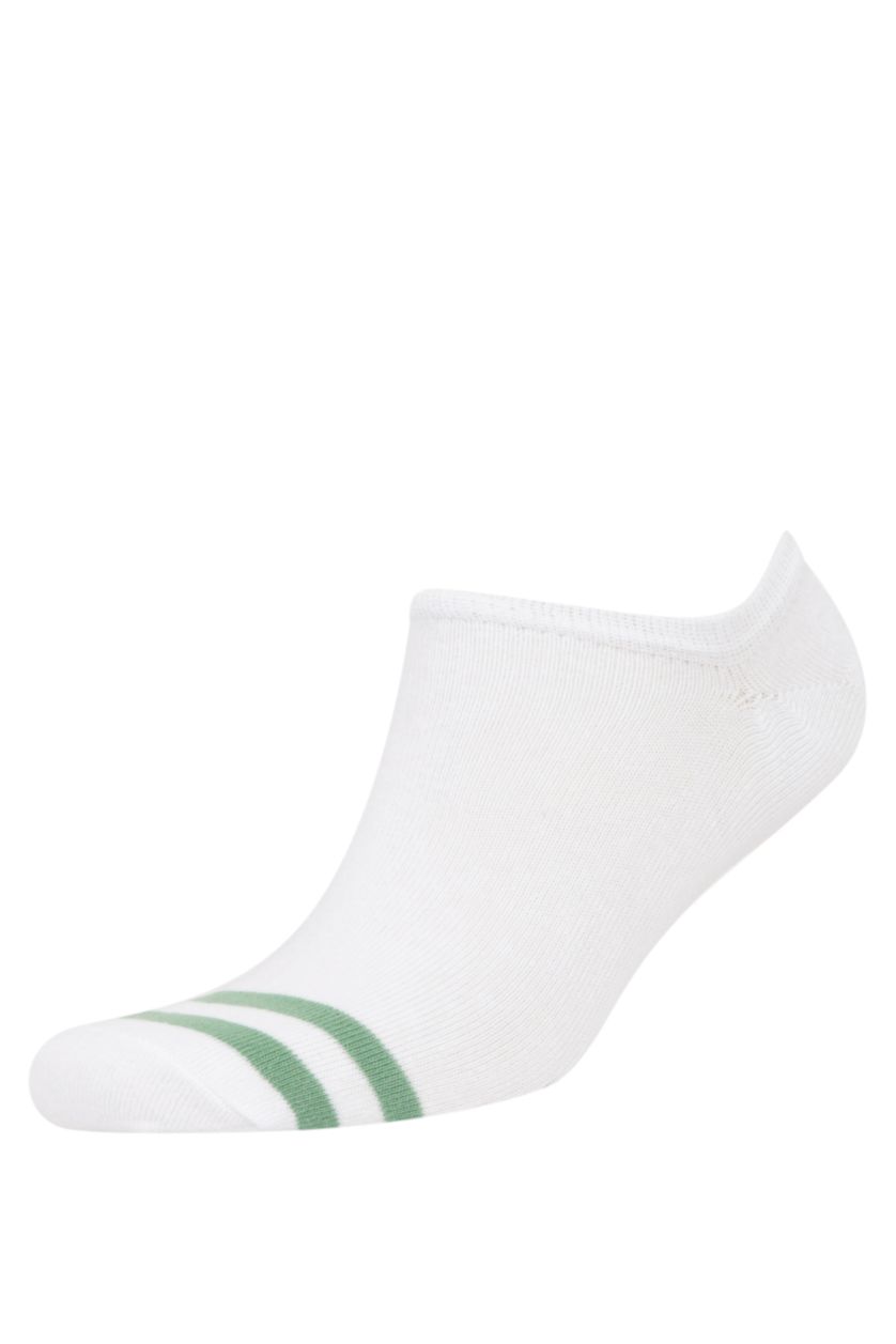 MAN White 5 Piece Cotton Step Socks