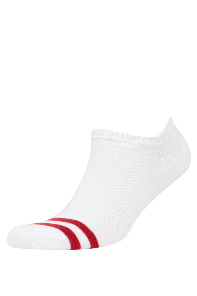 MAN White 5 Piece Cotton Step Socks