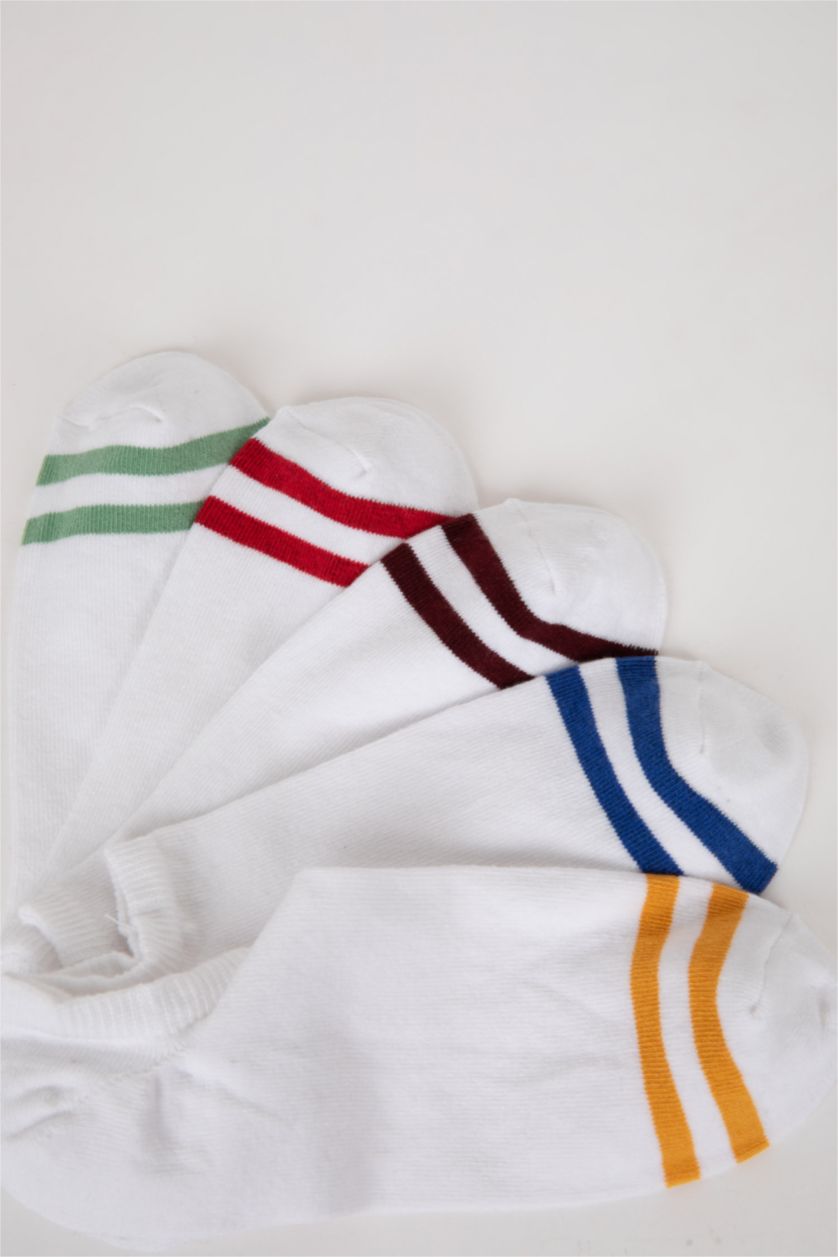 MAN White 5 Piece Cotton Step Socks