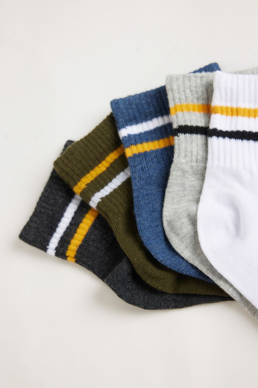 Erkek Karma Erkek 5'li Pamuklu Soket Çorap