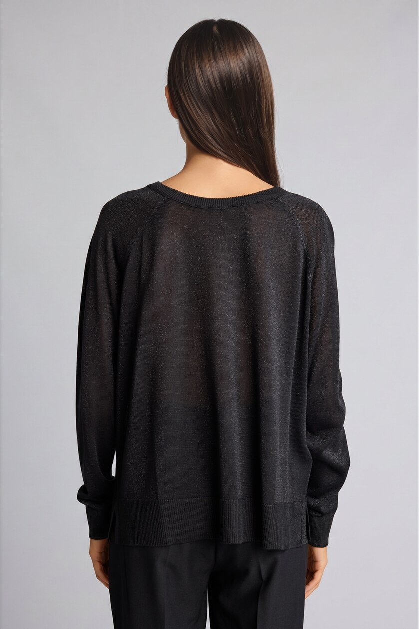 Әйелдерге қара Regular Fit жемпір