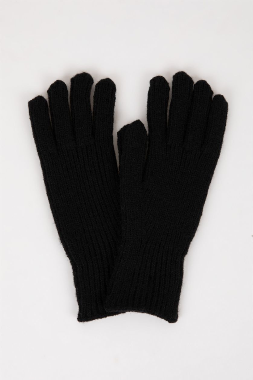 Kadın Siyah Kadın Fonksiyonel Triko Eldiven