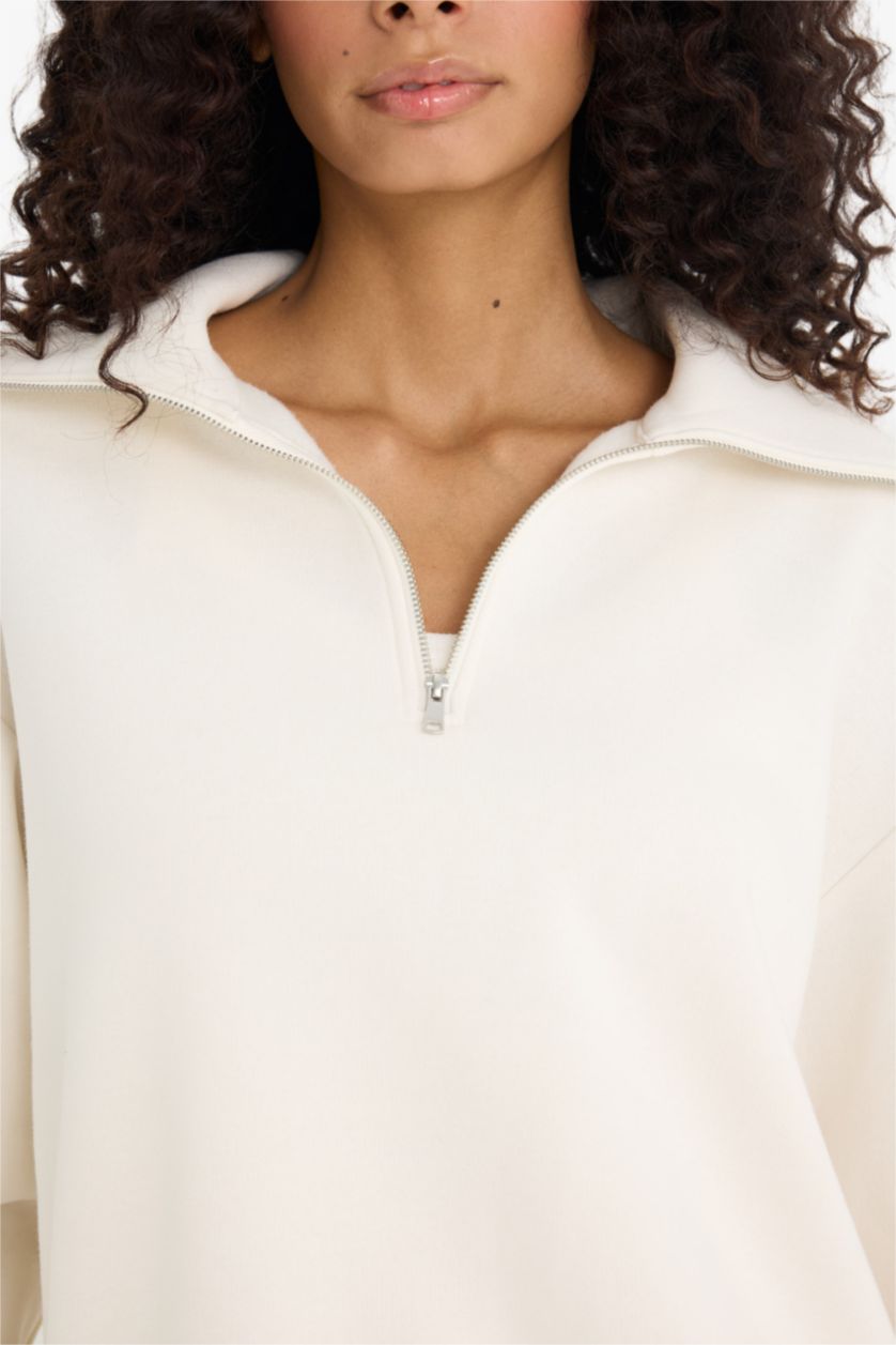 Әйелдерге экру қалыпты пішім поло жаға Свитер