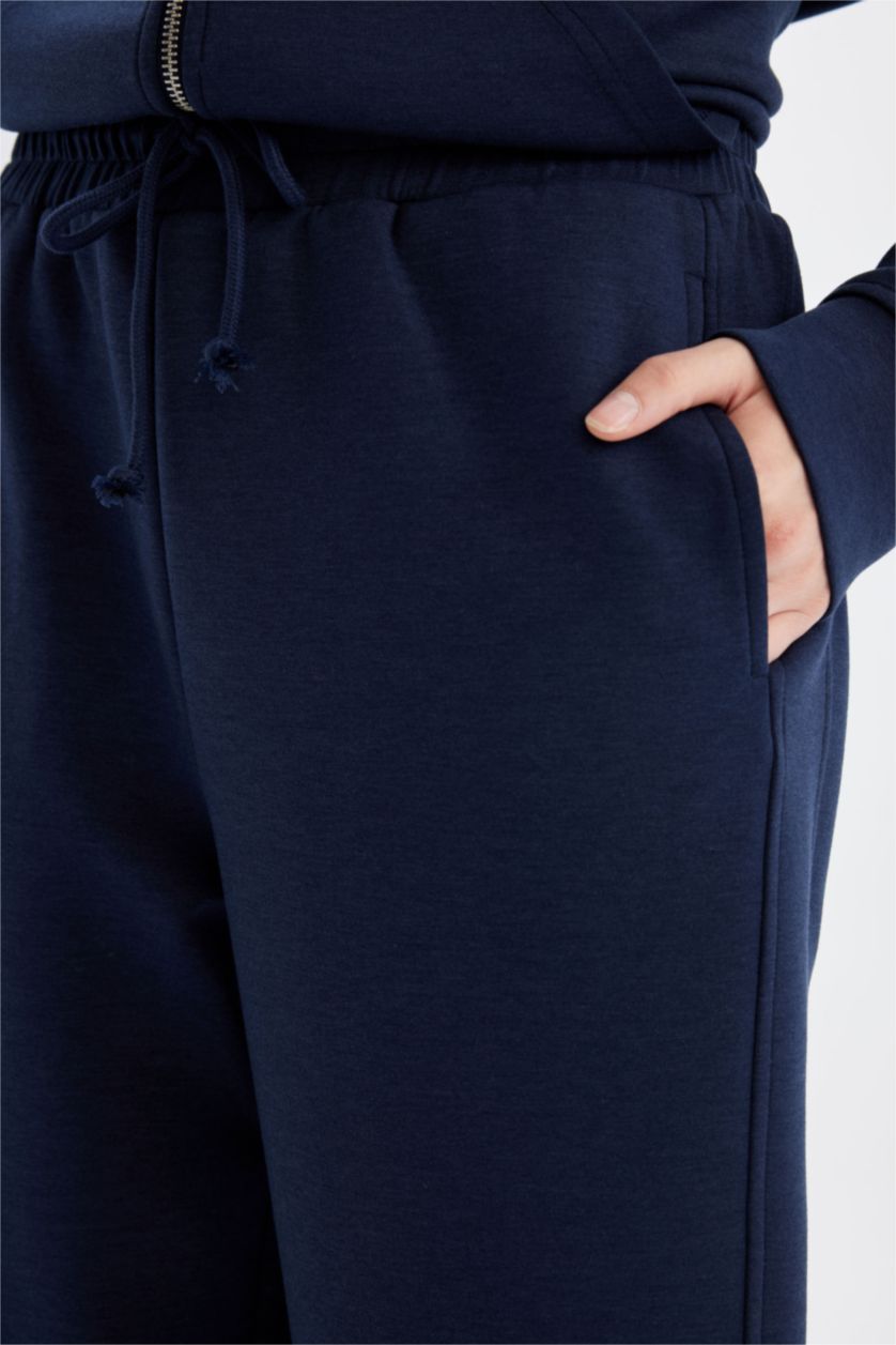 Women NAVY Jogger Standard Fit Scuba Fabric Trousers
