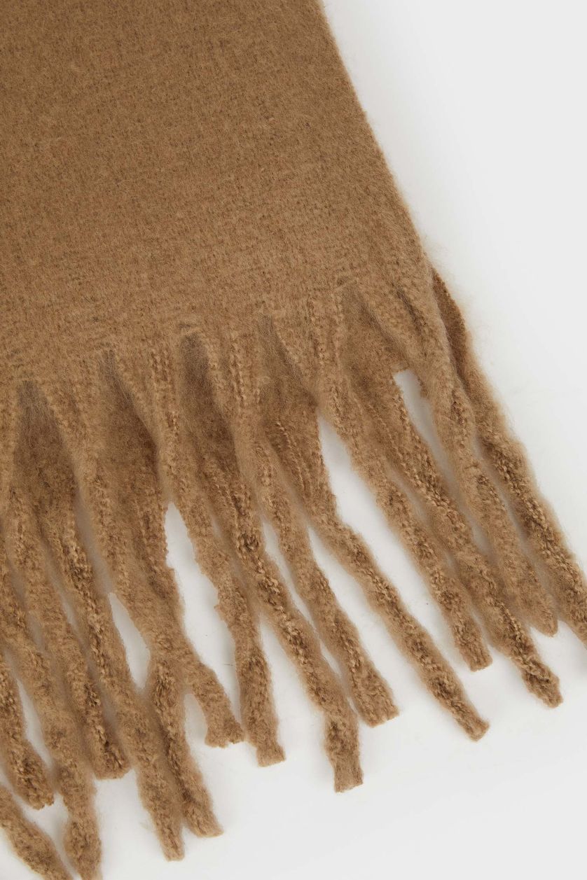 WOMAN Light Brown Woman Neck Scarf