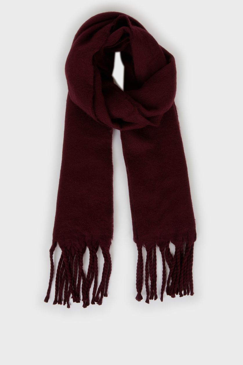 Kadın Bordo Kadın Atkı