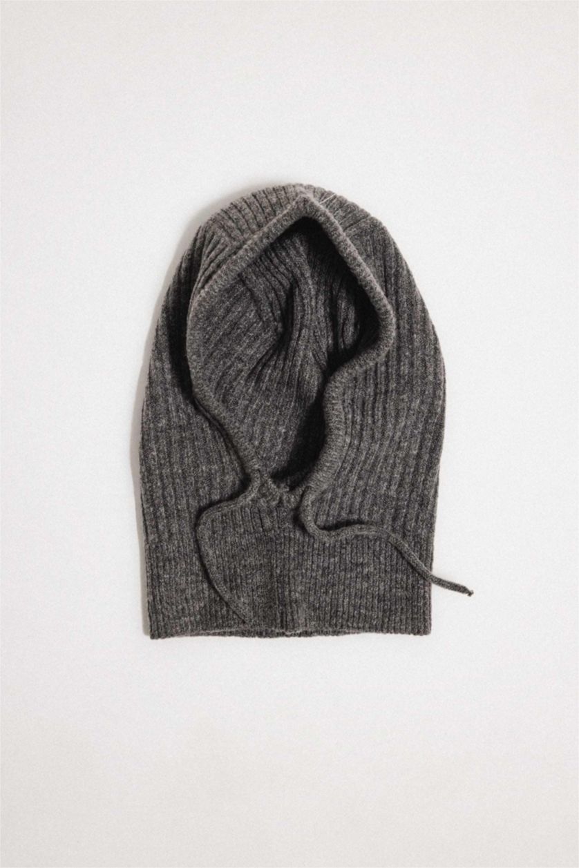 WOMAN Anthracite طقم سكارف تريكو