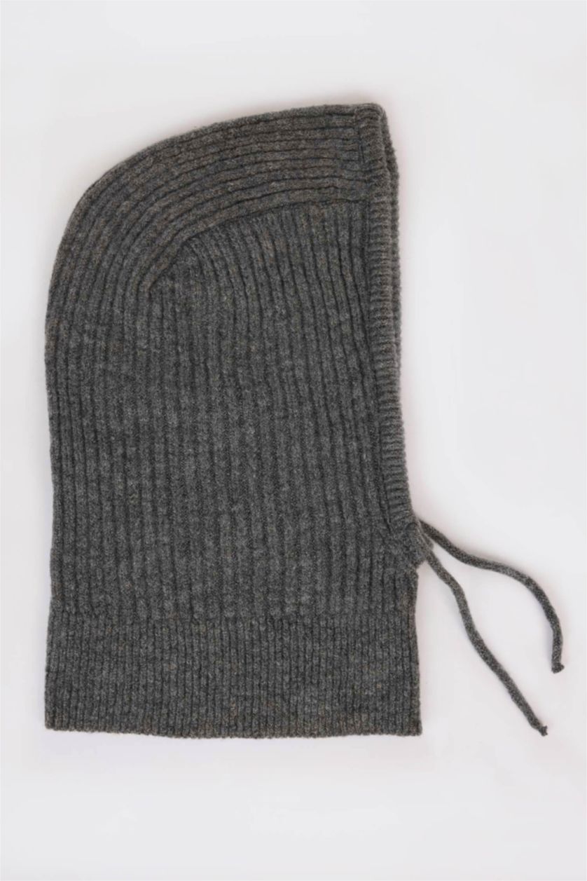 WOMAN Anthracite طقم سكارف تريكو