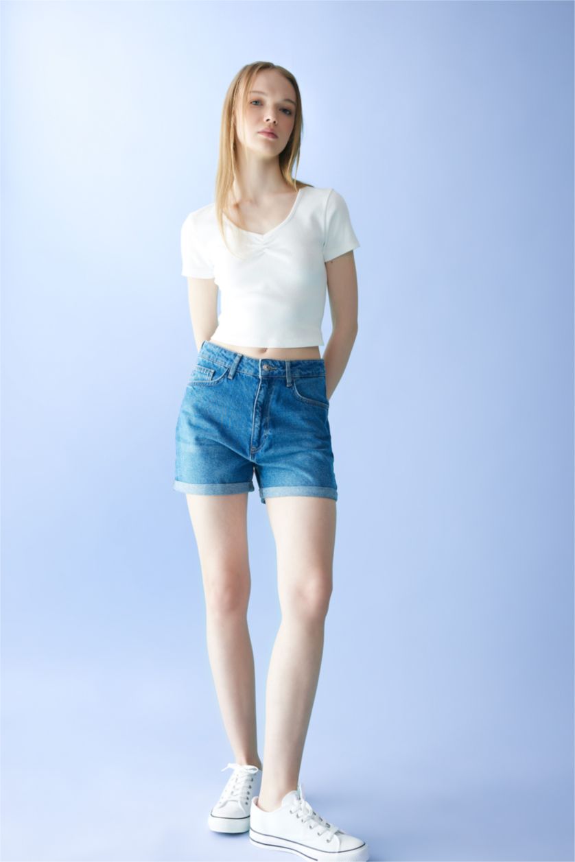 WOMAN White Fitted Ribbed Camisole Short Sleeve T-Shirt