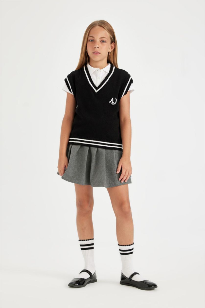 GIRLS & TEENS Black بلوفر كت قصة عادية