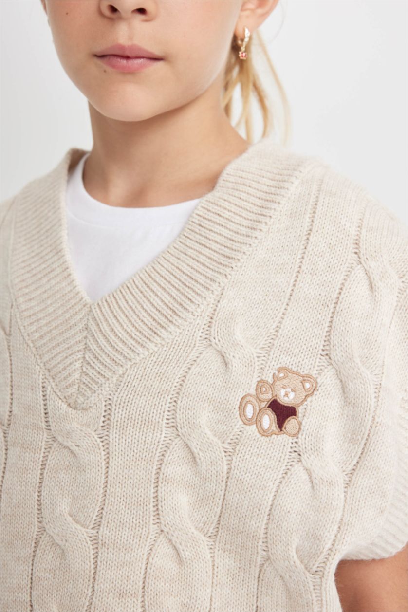 بناتي ميلانج بيج فيست تريكو بناتي اوفر سايز بياقة V