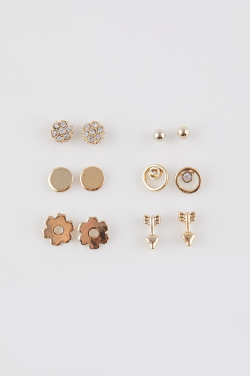 FEMME Altın Lot de 6 paires de Boucles d'oreilles dorées pour femme