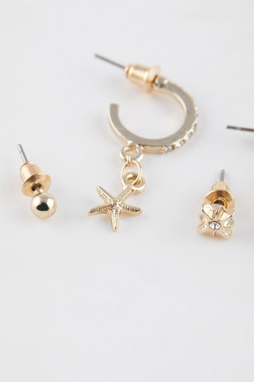 WOMAN GOLD Woman 6 Piece Gold Earrings