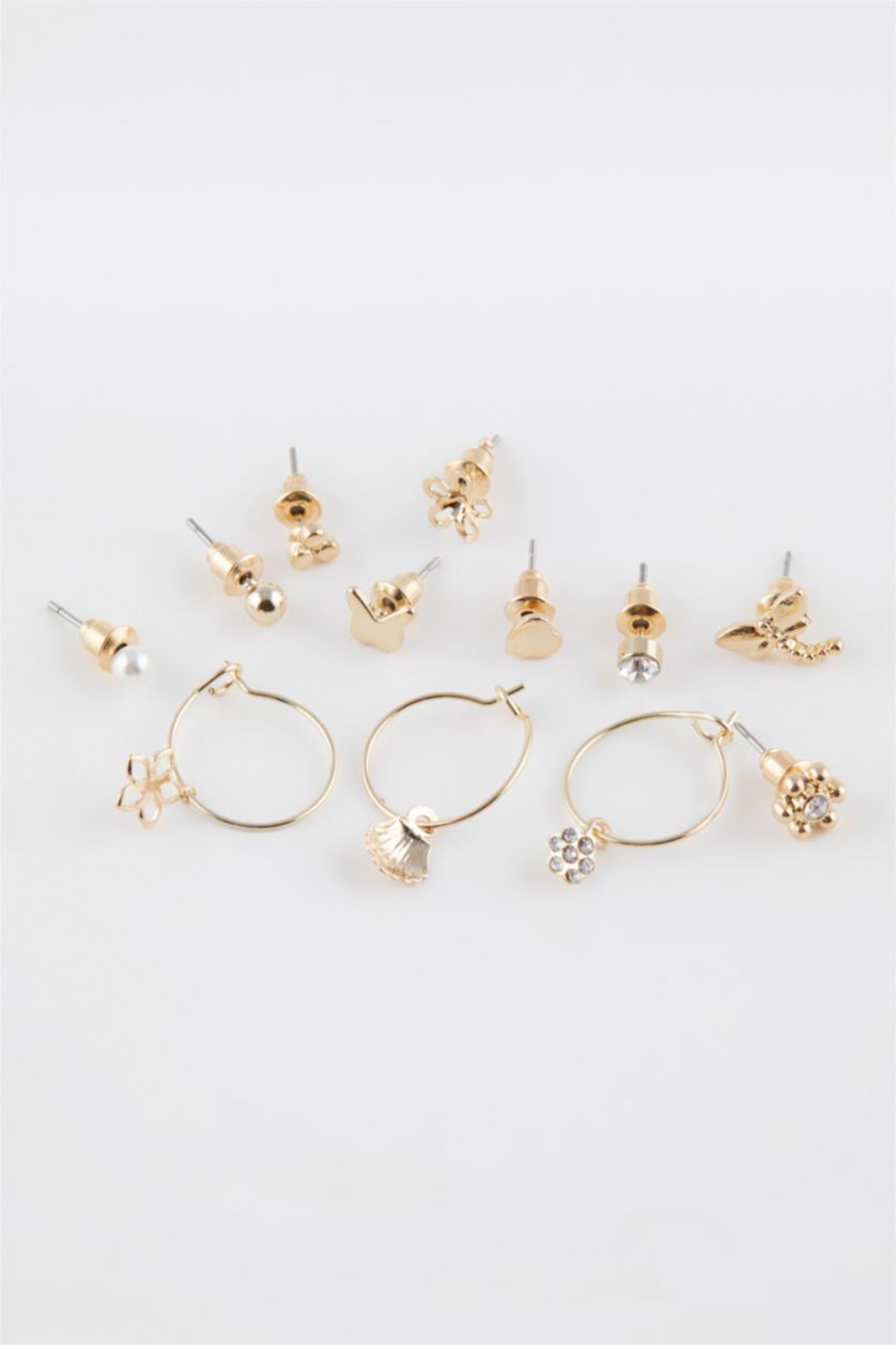WOMAN GOLD Woman 12 Piece Gold Earrings