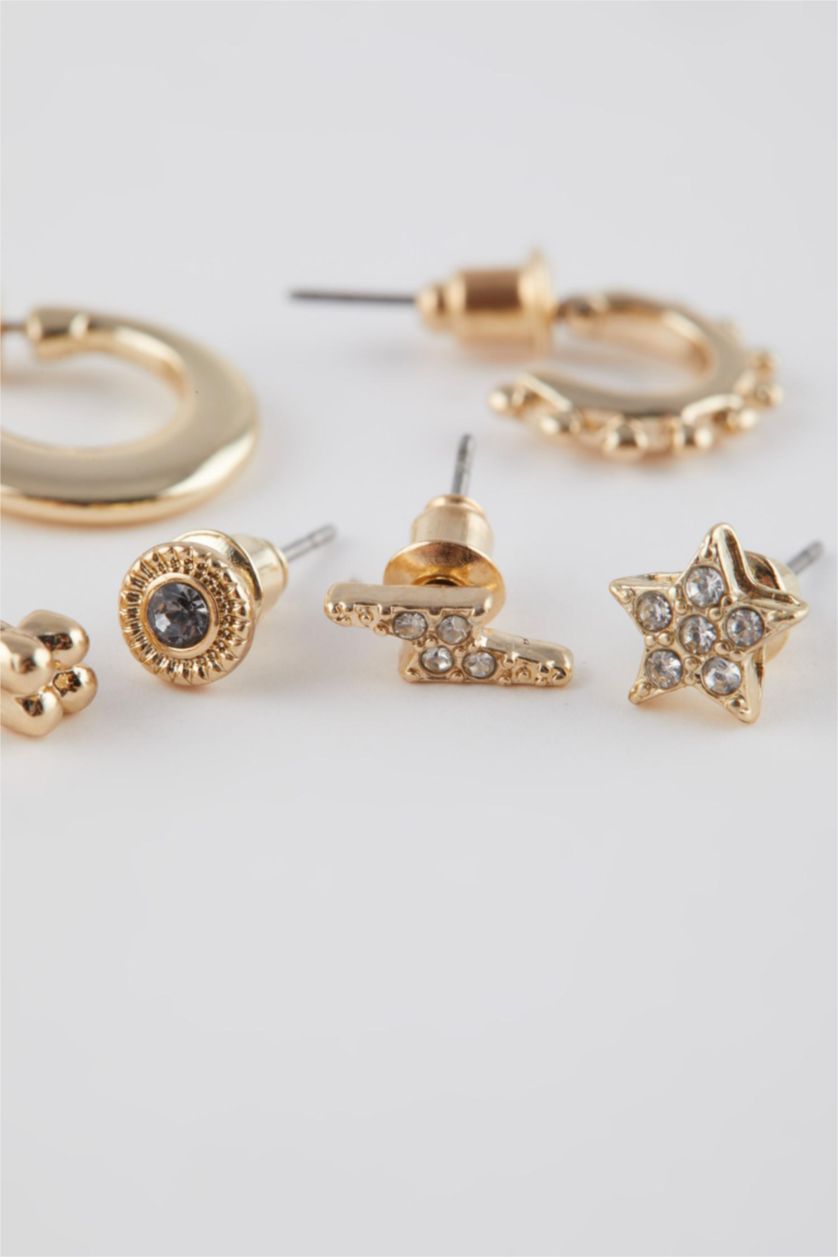 FEMME Altın Lot de 8 paires de Boucles d'oreilles dorées pour femme