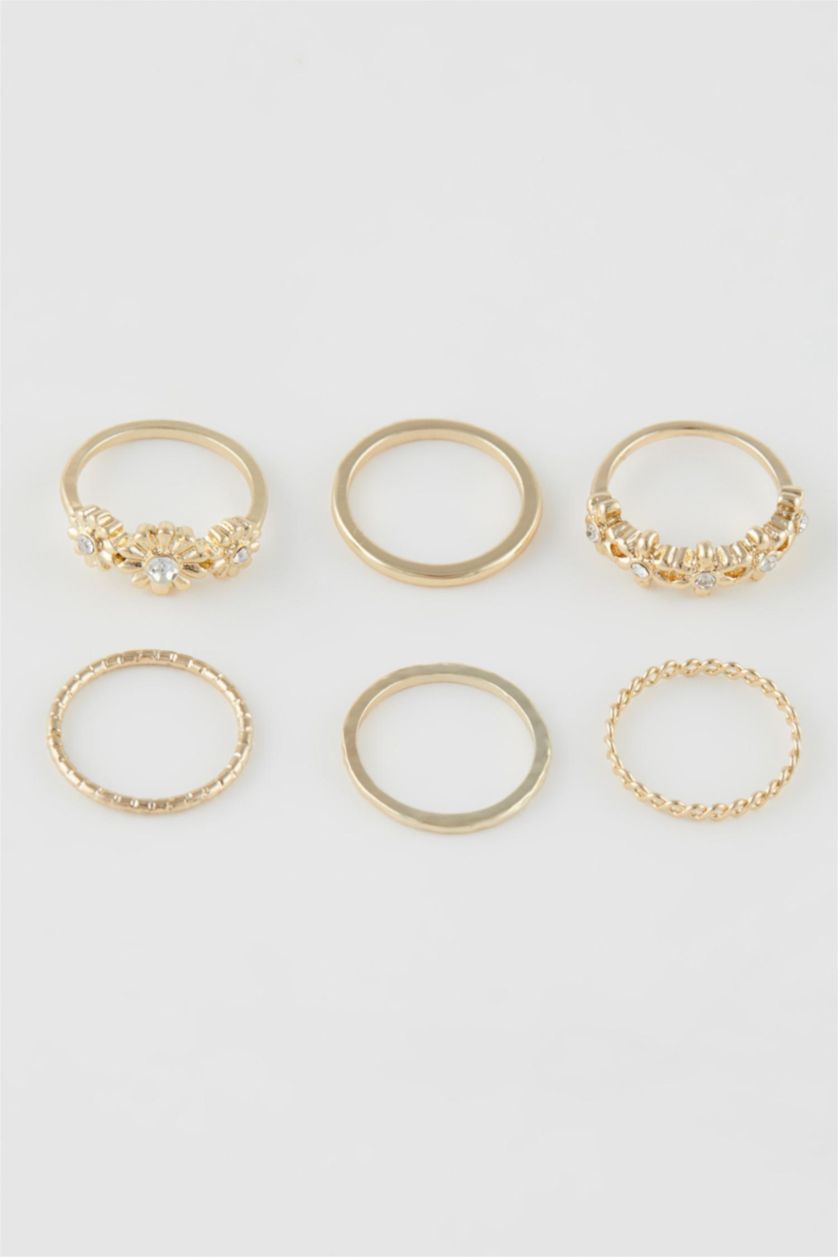 نساء Altın خاتم نسائي ذهبي - 6 قطع