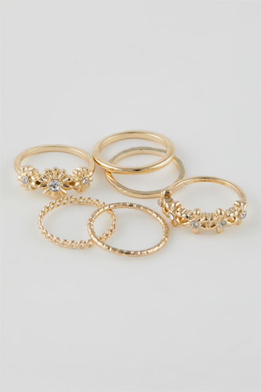 نساء Altın خاتم نسائي ذهبي - 6 قطع