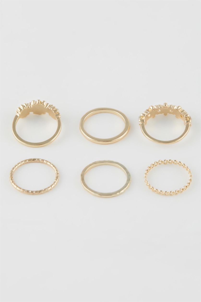نساء Altın خاتم نسائي ذهبي - 6 قطع