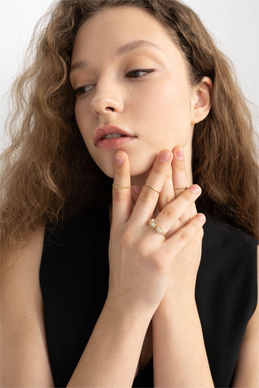 نساء Altın خاتم نسائي ذهبي - 6 قطع