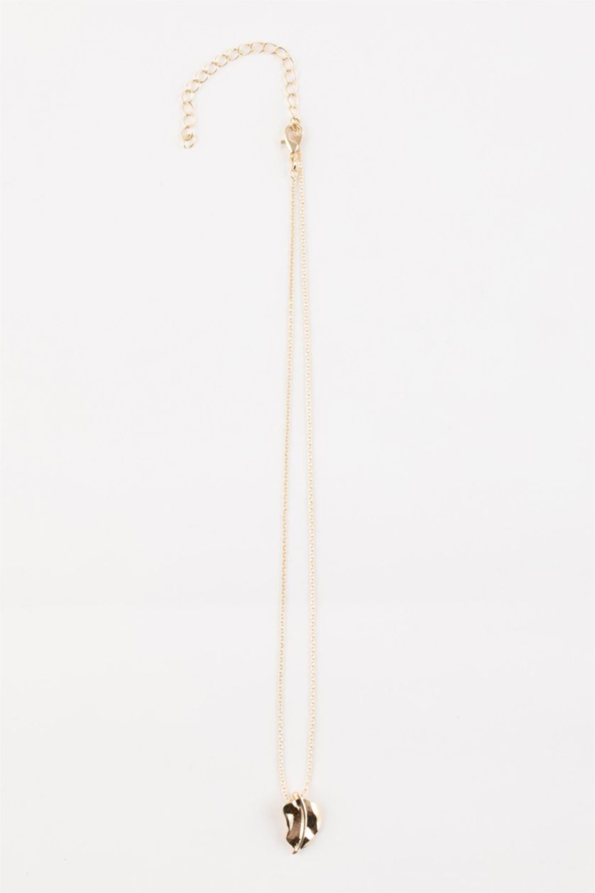 WOMAN GOLD Woman Leaf Detailed Gold Necklace