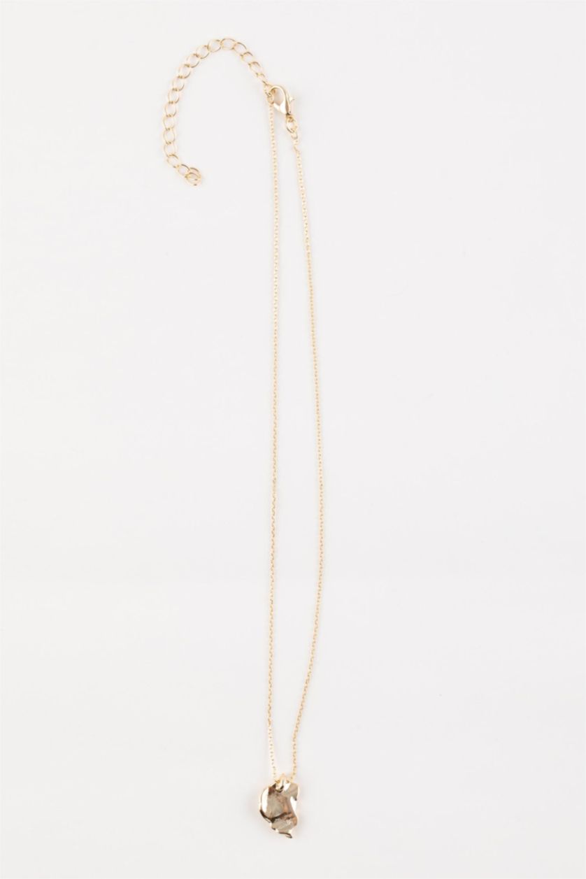 WOMAN GOLD Woman Leaf Detailed Gold Necklace