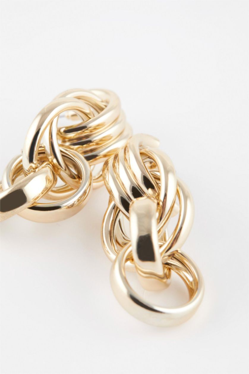 Woman Altın Woman Dangle Gold Earrings