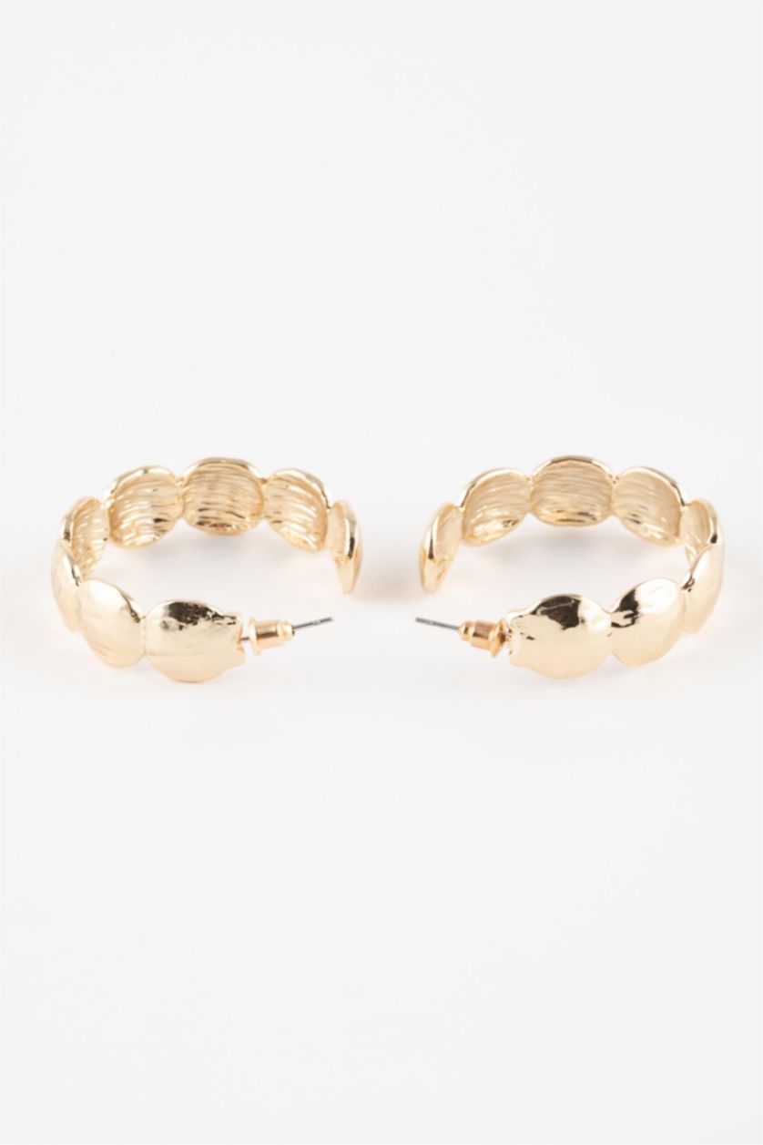 FEMME Altın Boucles d'oreilles créoles dorées pour femme