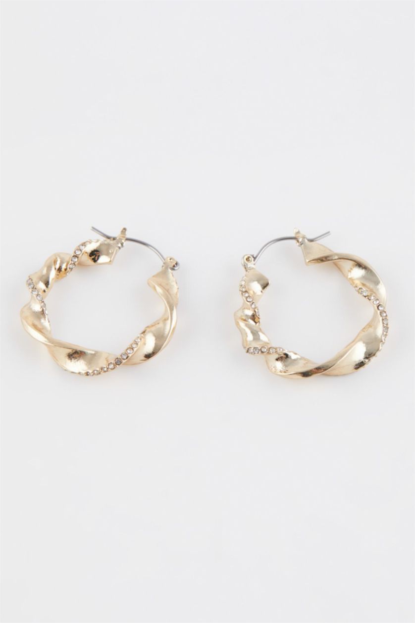 Woman Altın Woman Hoop Gold Earrings